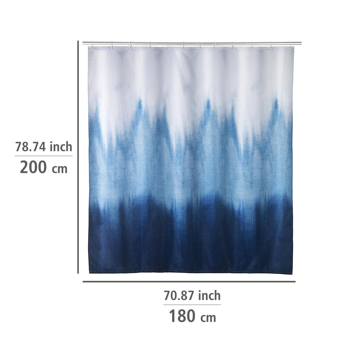 DUSCHVORHANG Alara 200/180 cm - Multicolor, Kunststoff (180/200cm) - Wenko