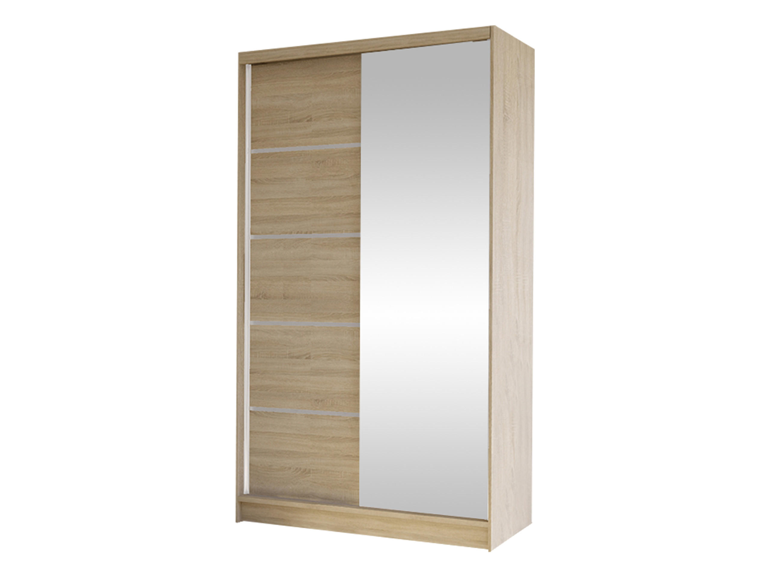 SCHWEBETÜRENSCHRANK Diego III - Sonoma Eiche, Holzwerkstoff/Metall (100/200/58cm) - MIRJAN24