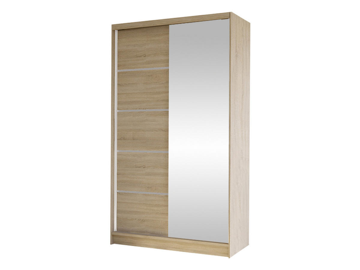 SCHWEBETÜRENSCHRANK Diego III - Sonoma Eiche, Holzwerkstoff/Metall (100/200/58cm) - MIRJAN24