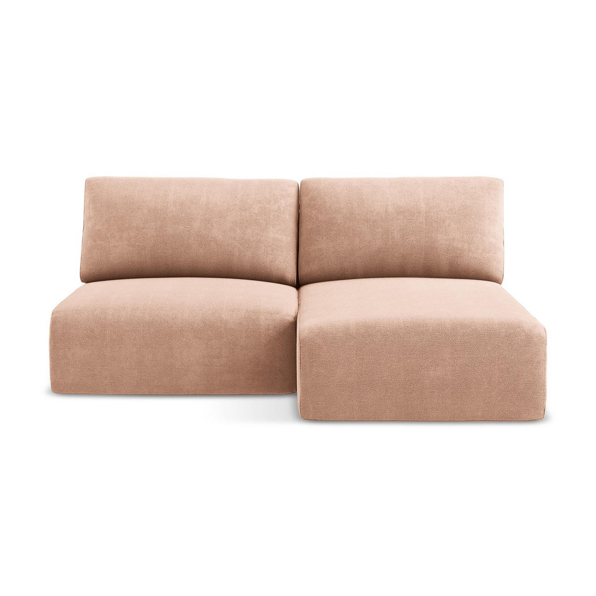 ECKSOFA mit Schlaffunktion rechts Chenille Stoff Pink - Pink/Koralle, Kunststoff/Textil (210/149cm) - LaMiaSofa