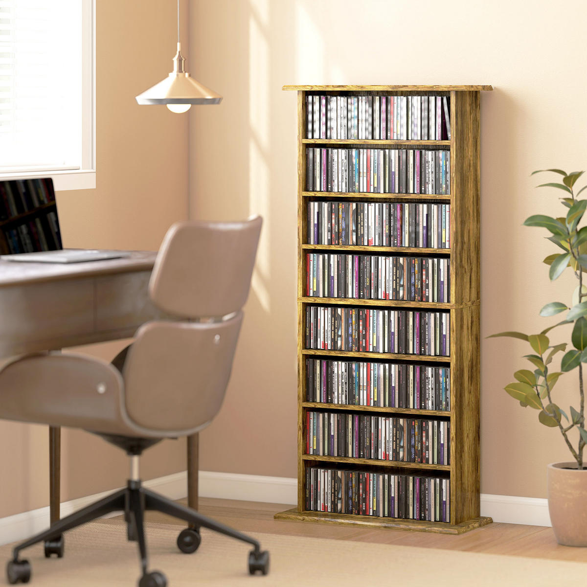 CD-REGAL DE-14531 6 verstellbare Böden Braun - Braun, Holzwerkstoff (24/126.3/58cm) - ComfortXL