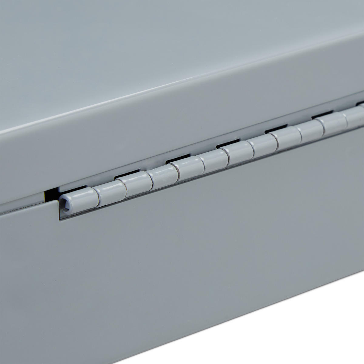 GELDKASSETTE - Grau, Kunststoff/Metall (17/5.5/17.5cm) - Relaxdays