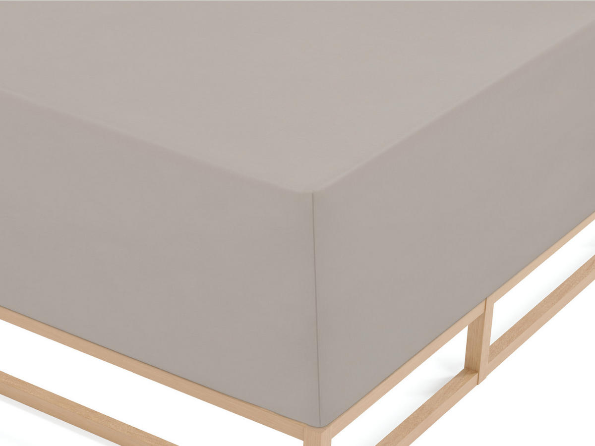 SPANNBETTTUCH Jersey sturmgrau, 180x200 cm - 200x220 cm - Grau, Textil (200/220cm) - biberna