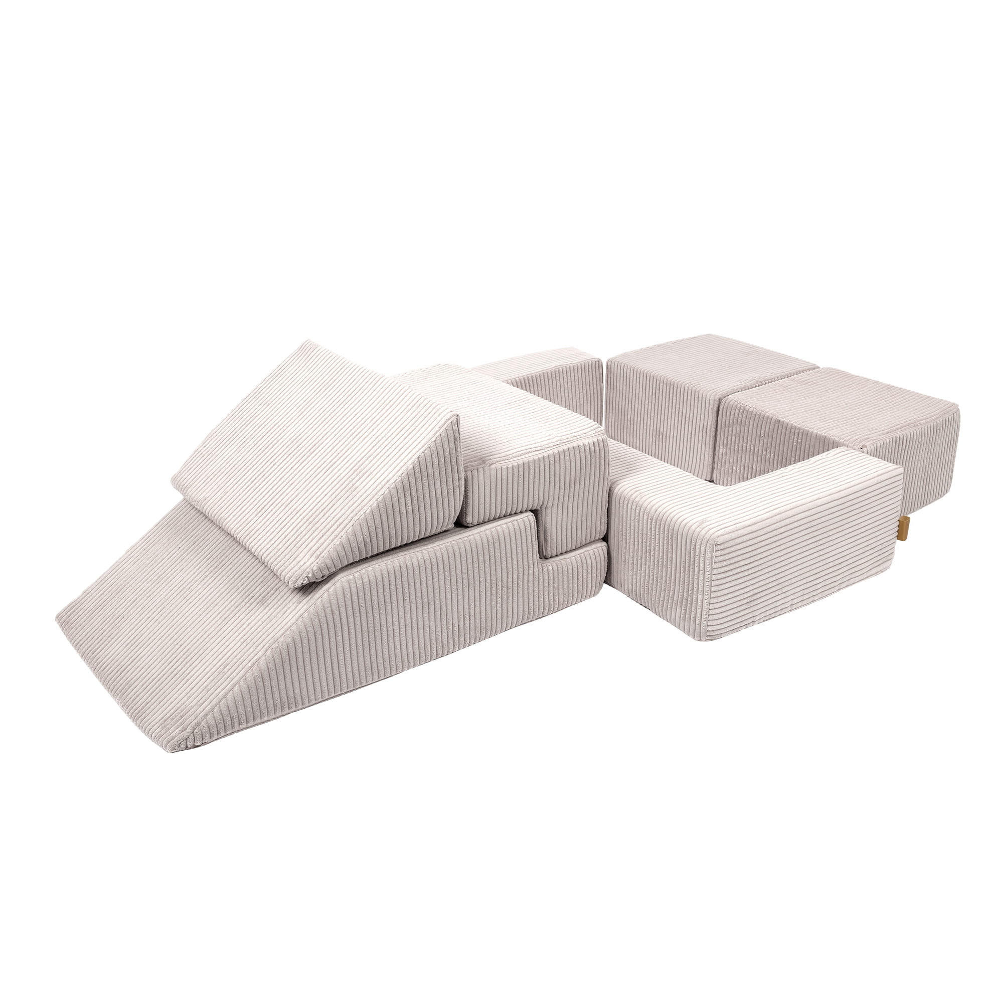 KINDERSOFA, Modulares Sofa für Kinder, Aesthetic, Ecru - Ecru, Textil (35/100/40cm) - MeowBaby