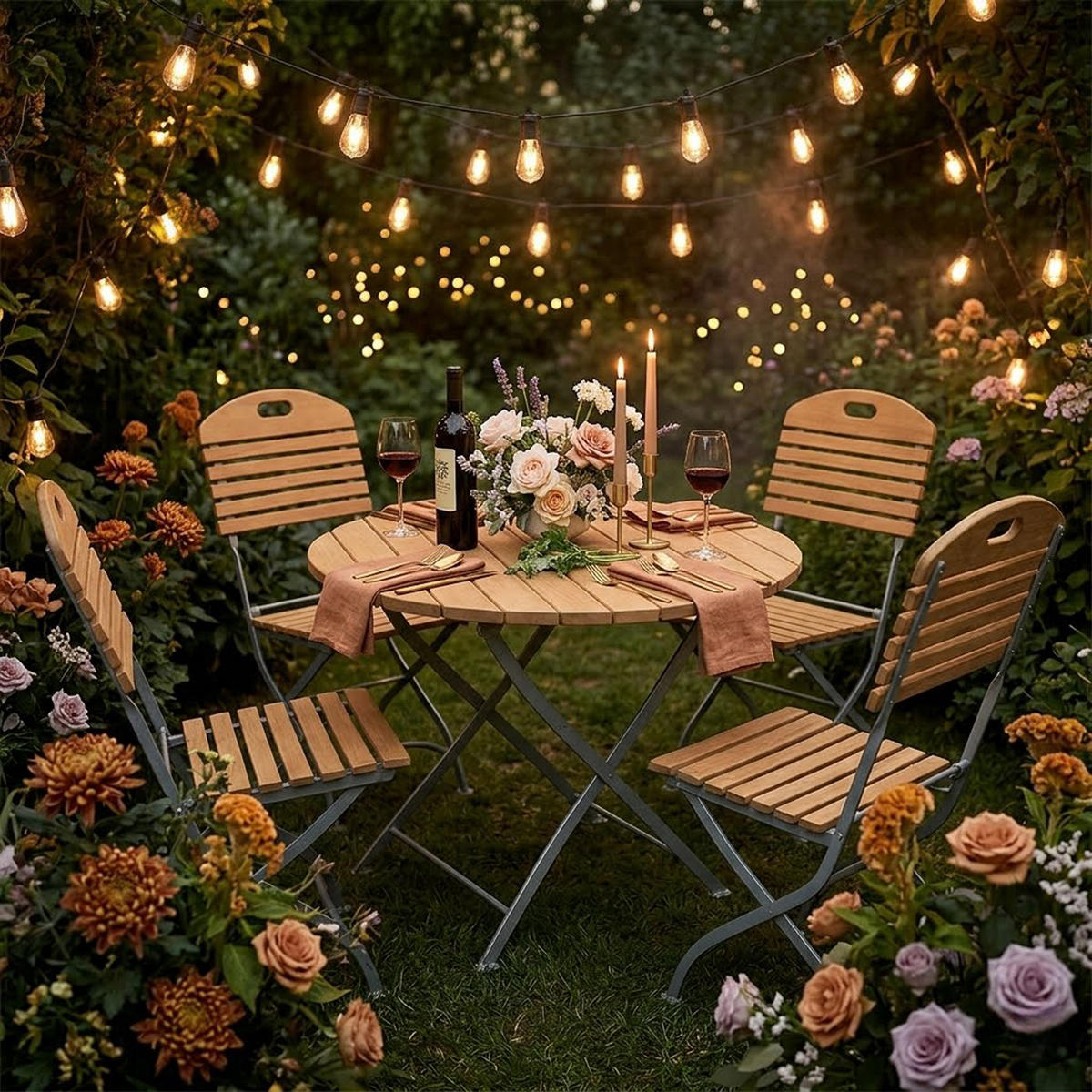 SITZGRUPPE Bad Belzig 5-teilig - Garten Set für 4 Personen - Gartensitzgruppe - Flachstahl verzinkt - Robinie - Grau, Holz - TPFGarden