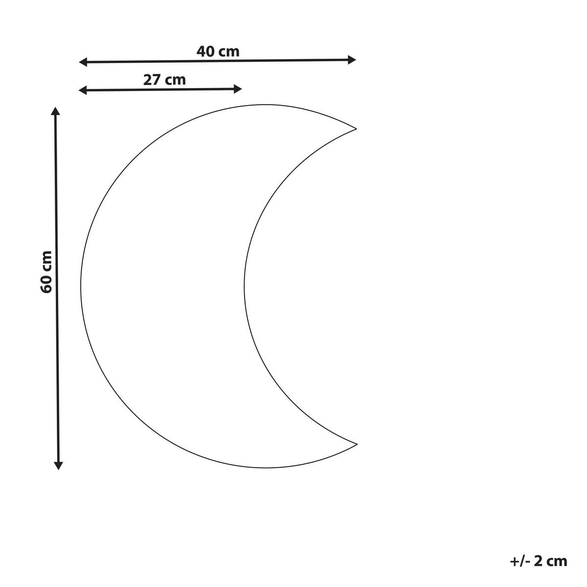 WANDSPIEGEL silber Halbmondform 40/60 cm Pesmes - Silberfarben, Glas (40/60/1cm) - Beliani