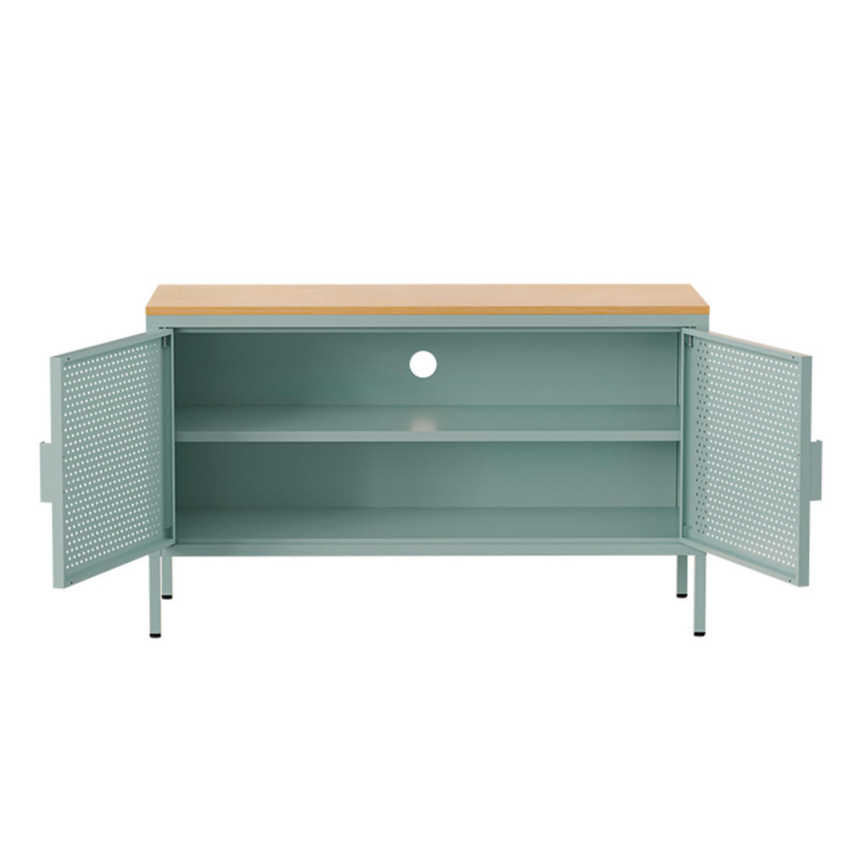 SIDEBOARD 100 cm, Salbeigrün - Grün, Metall (40/60/100cm) - Oviala