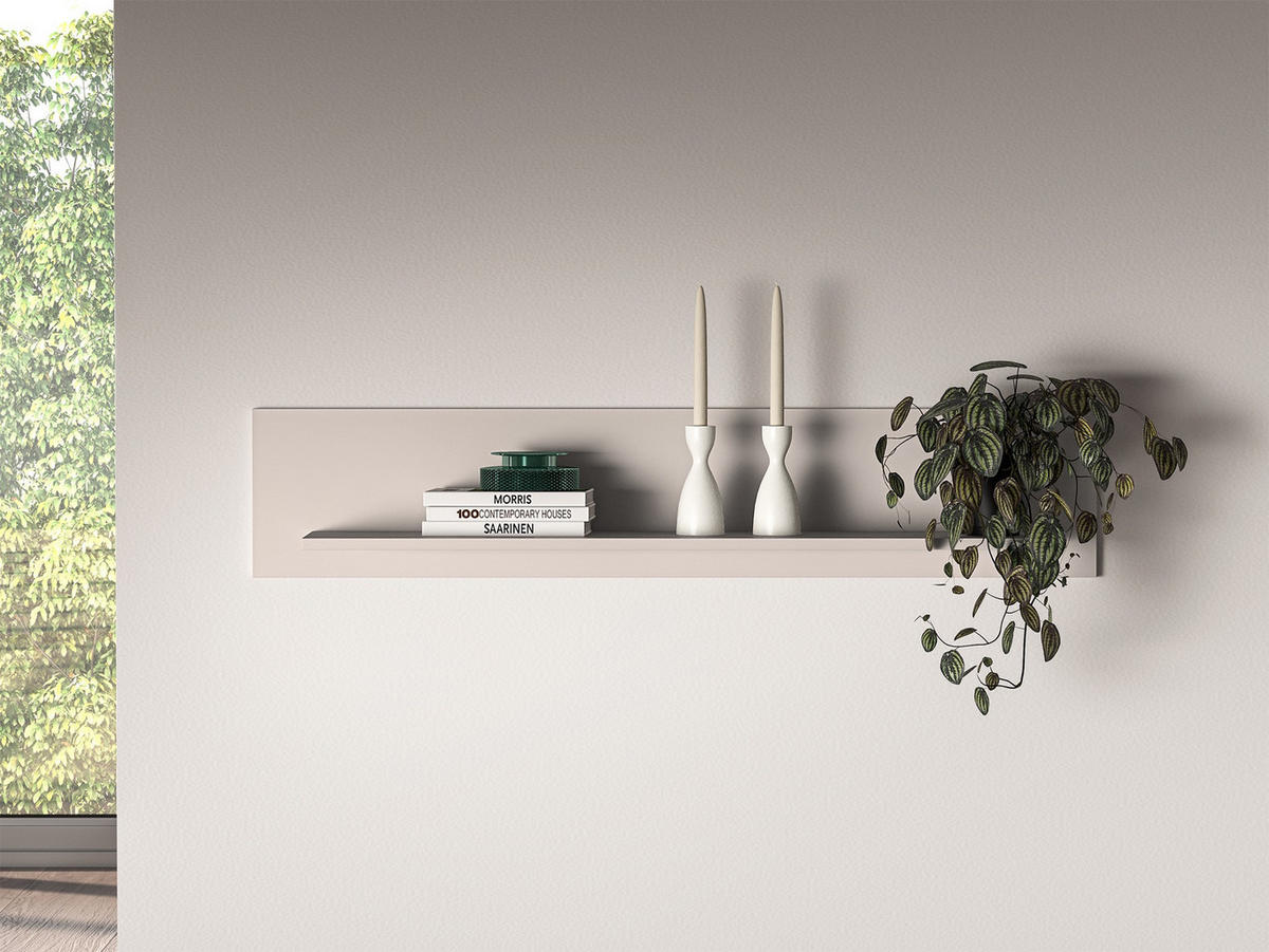 WANDREGAL Selgin Greige 120 cm - Taupe, Holzwerkstoff (120/24/21.6cm) - Selsey