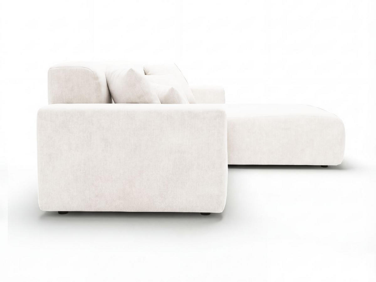 ECKSOFA Nork Creme Rechts - Creme, Holz/Textil (265/180cm) - Graingold