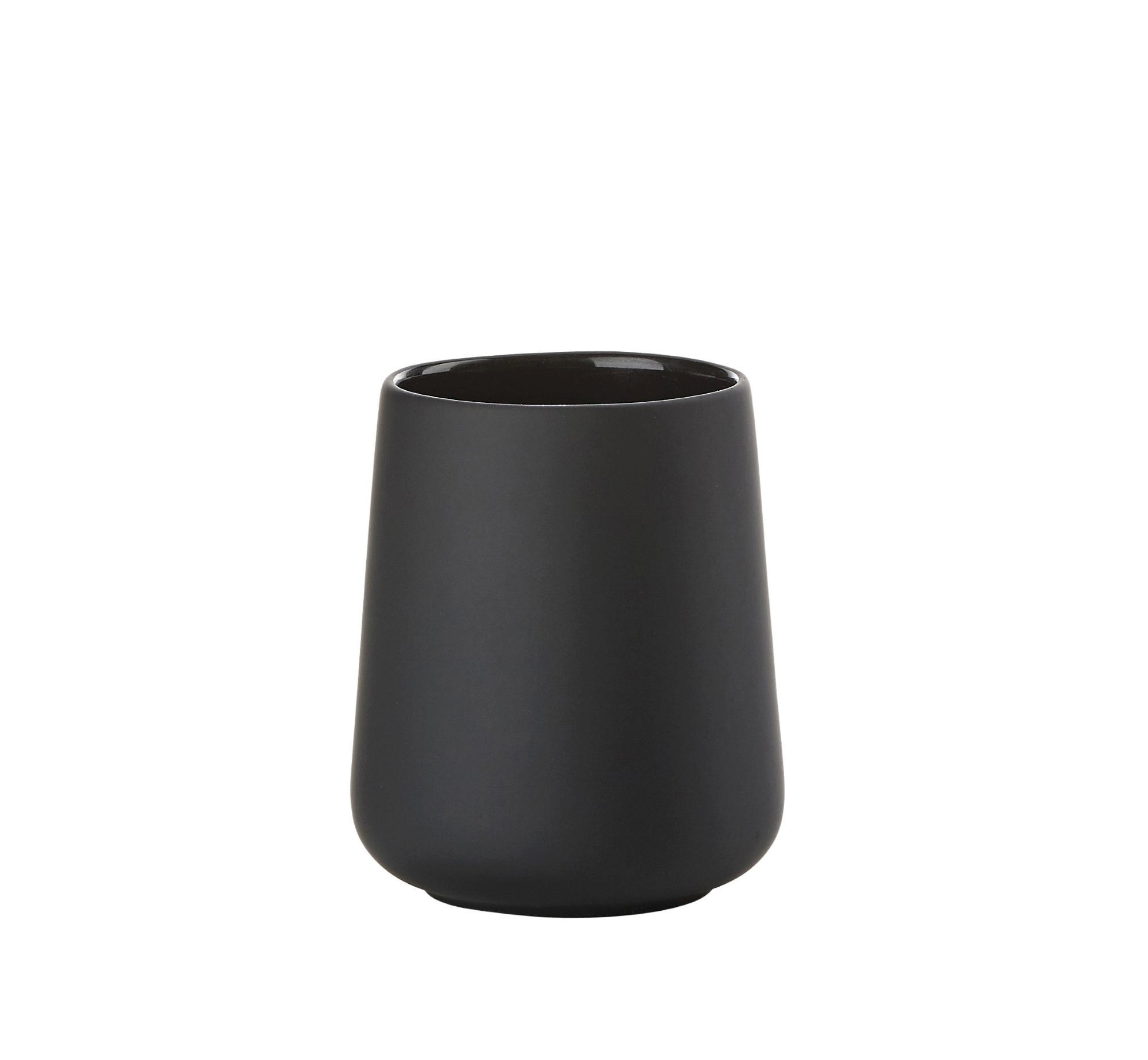 ZAHNPUTZBECHER Nova in Schwarz 8/10 cm - Schwarz, Keramik (8/10/8cm) - Zone Denmark
