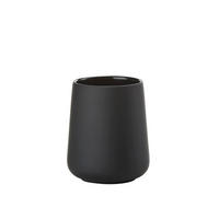 ZAHNPUTZBECHER Nova in Schwarz 8/10 cm - Schwarz, Keramik (8/10/8cm) - Zone Denmark