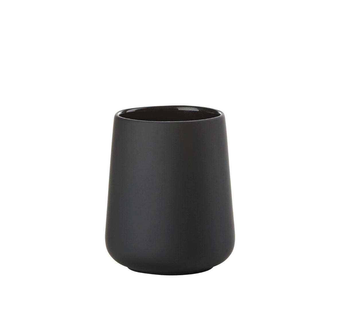 ZAHNPUTZBECHER Nova in Schwarz 8/10 cm - Schwarz, Keramik (8/10/8cm) - Zone Denmark