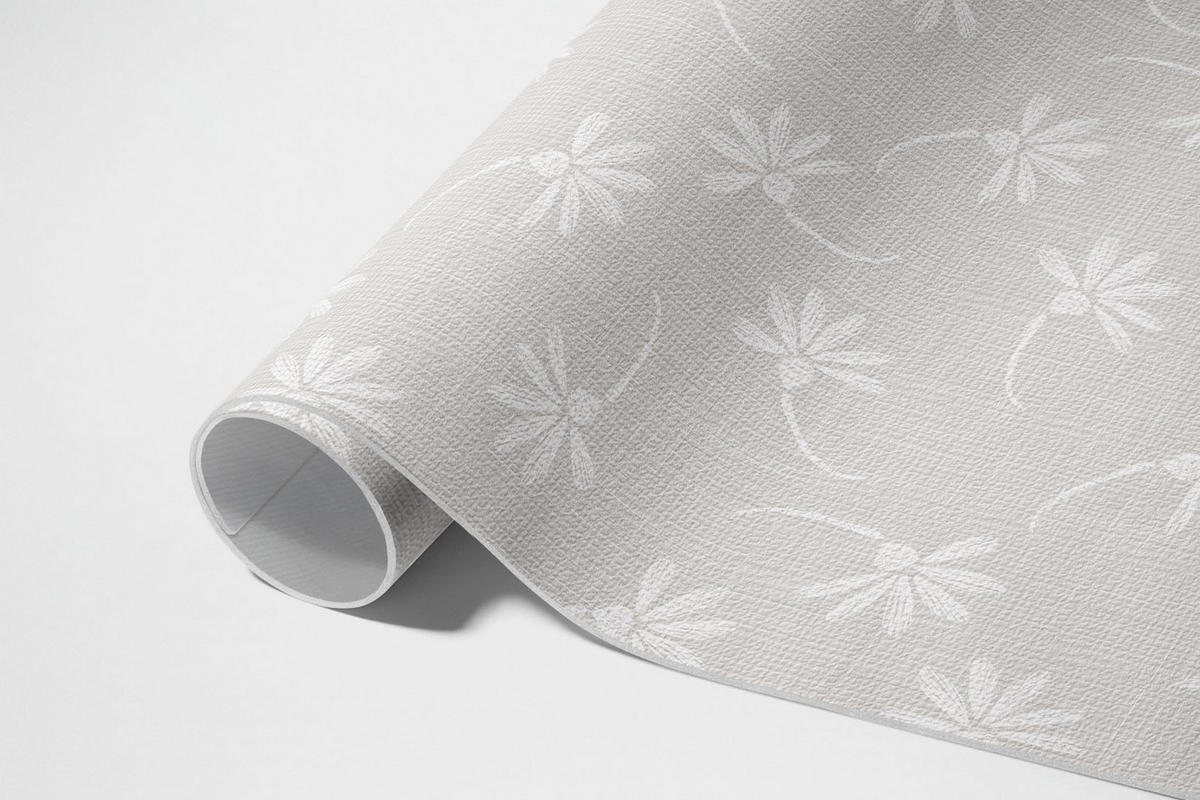 TEPPICH 120x180 cm Zarte Boho Gänseblümchen - Ecru, Kunststoff (120/180cm) - Wallfluent