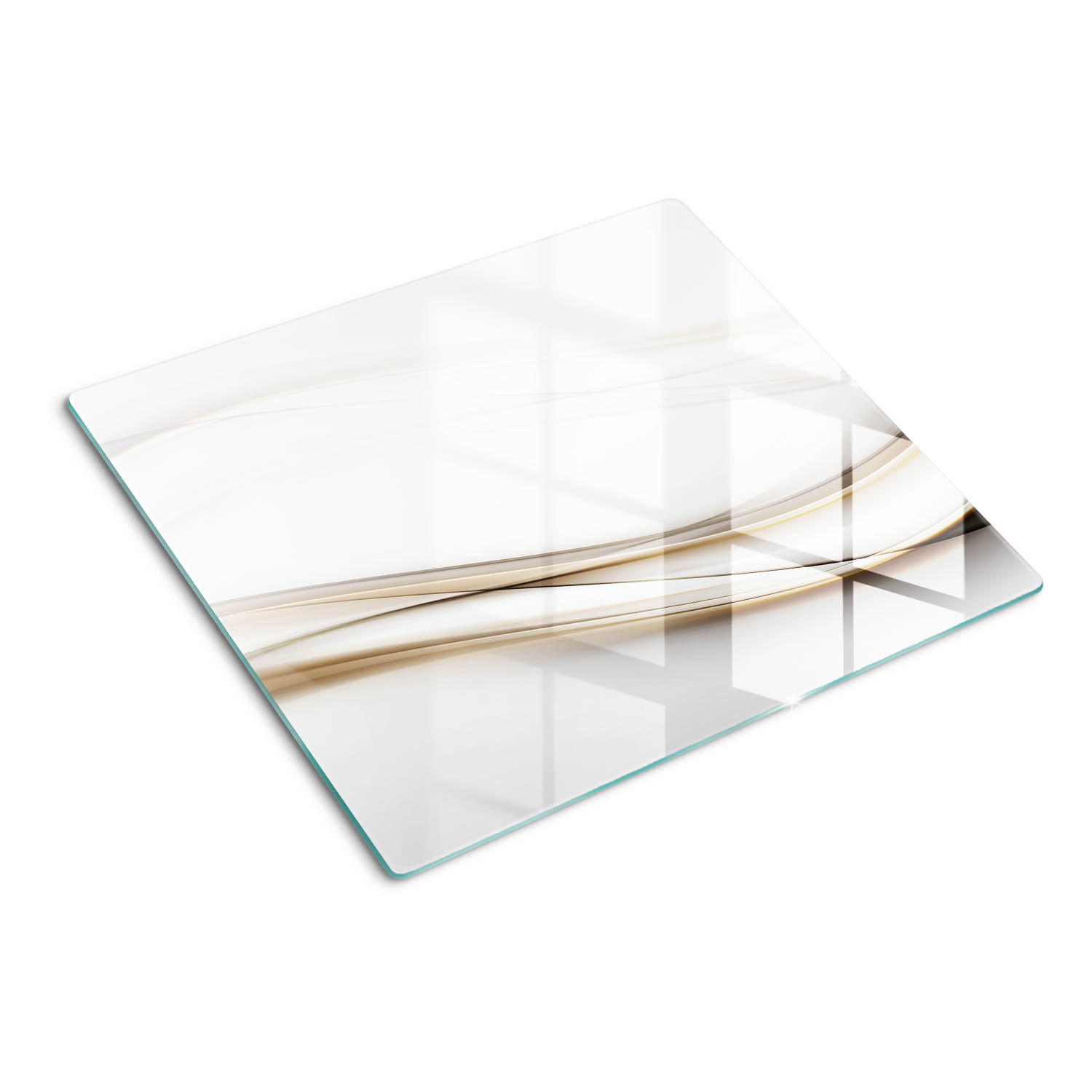 GLASPLATTE 60x52 cm Abstrakte Wellen - Orange, Glas (60/0.4/52cm) - TULUP