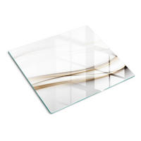 GLASPLATTE 60x52 cm Abstrakte Wellen - Orange, Glas (60/0.4/52cm) - TULUP