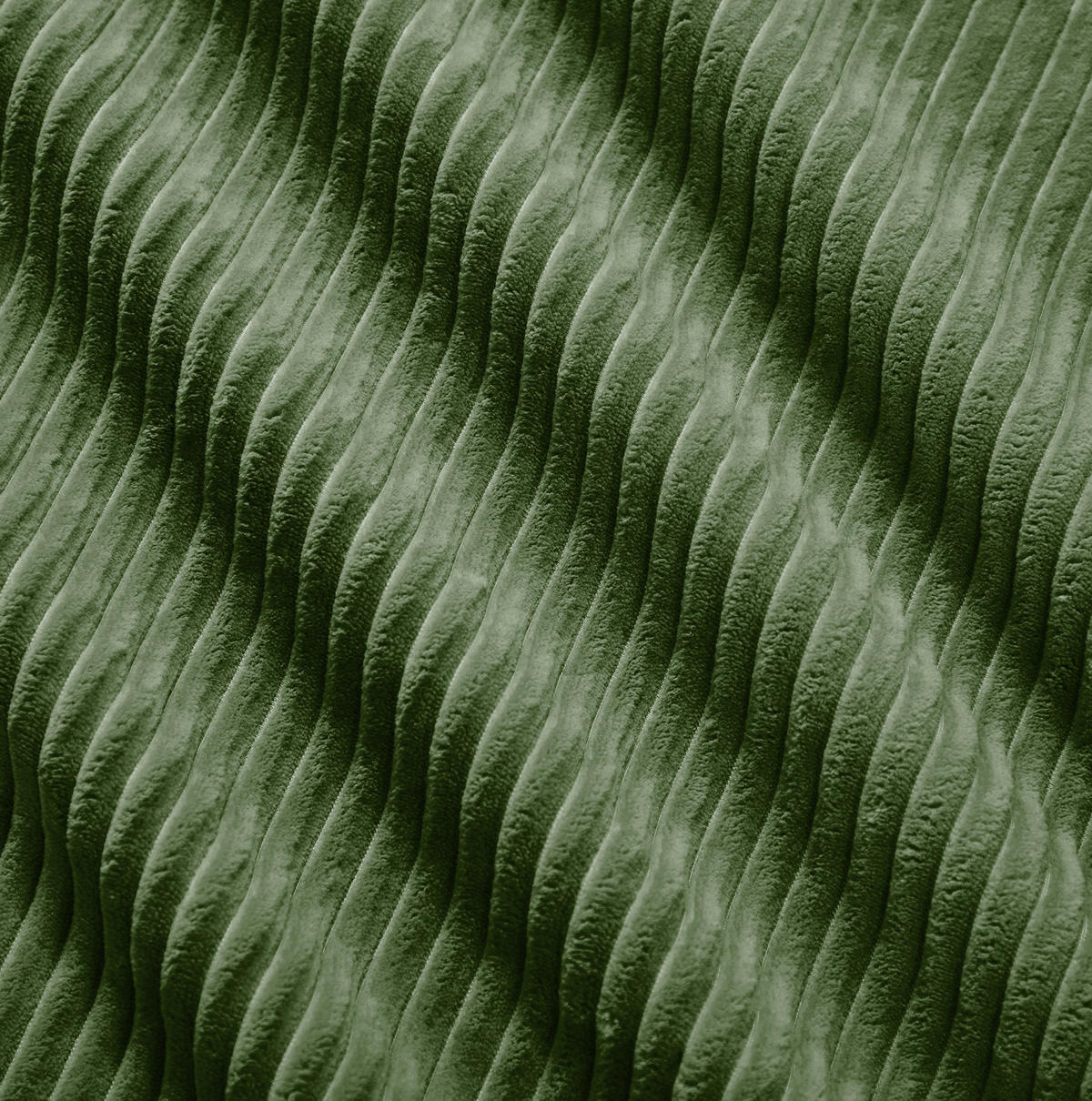 ECKSOFA in Grün aus Cordstoff, modular, rahmenlos und ohne Montage - Grün, Textil (178/208cm) - Flora Grace