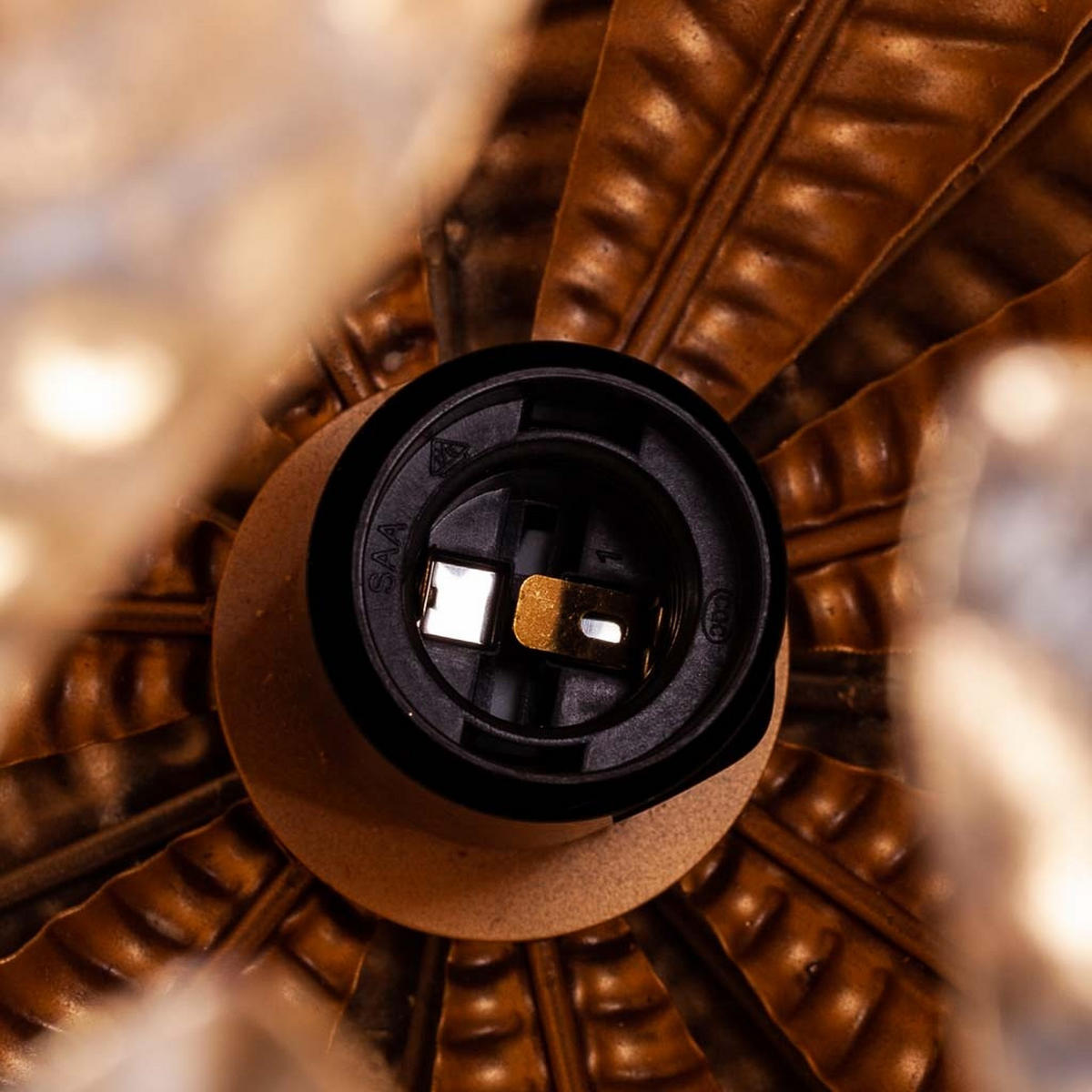 LAMPE aus Metall, golden, 35x40cm - Goldfarben, Metall (35/35/39.5cm) - Wanderlust