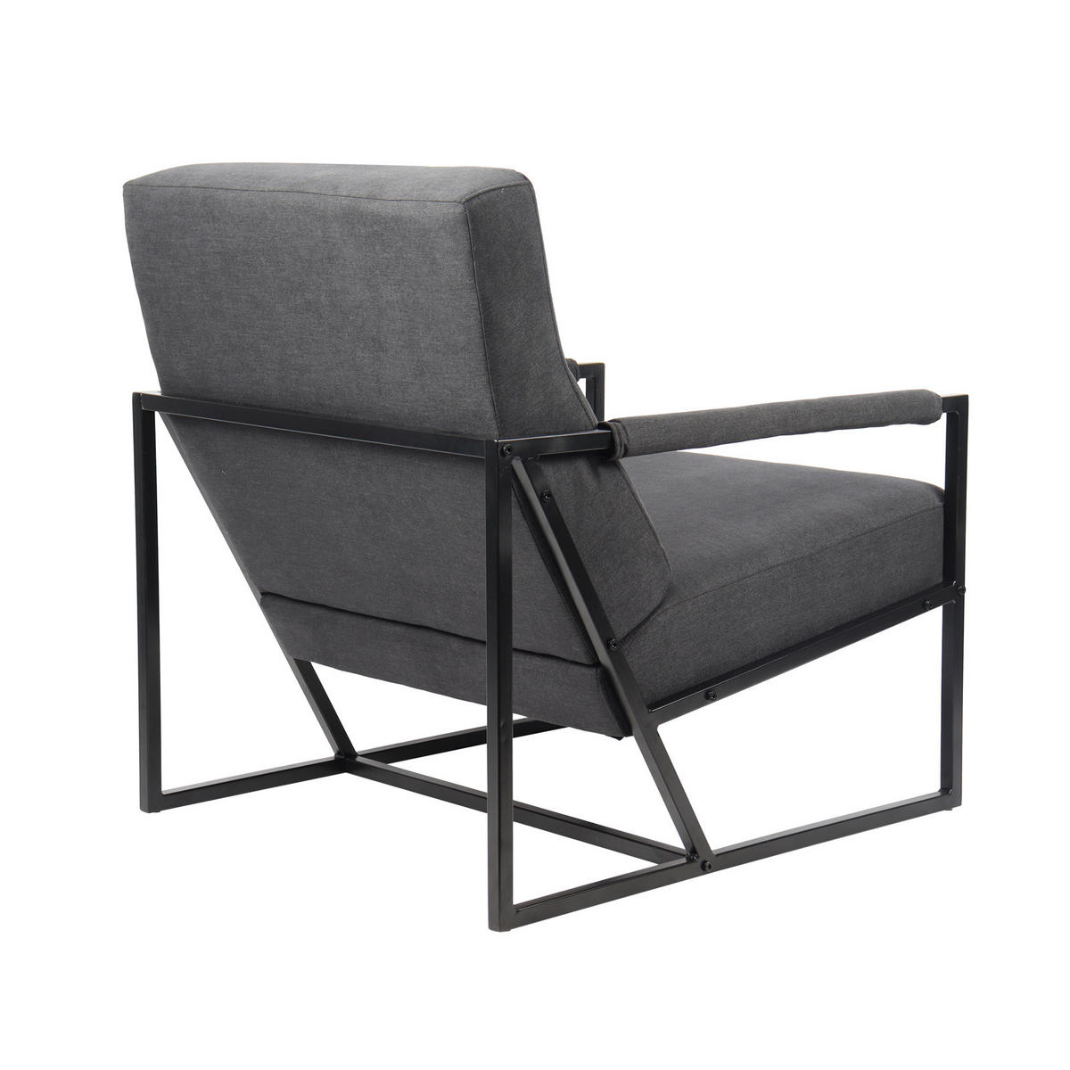 LOUNGESTUHL CHRIS - Anthrazit, Textil (66/77/82.5cm) - SVITA