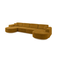 WOHNLANDSCHAFT MARI-U2-v1 - 388x171x83 cm Senfgelb Cord - Gelb, Holzwerkstoff/Textil (388/83/171cm) - ALTDECOR