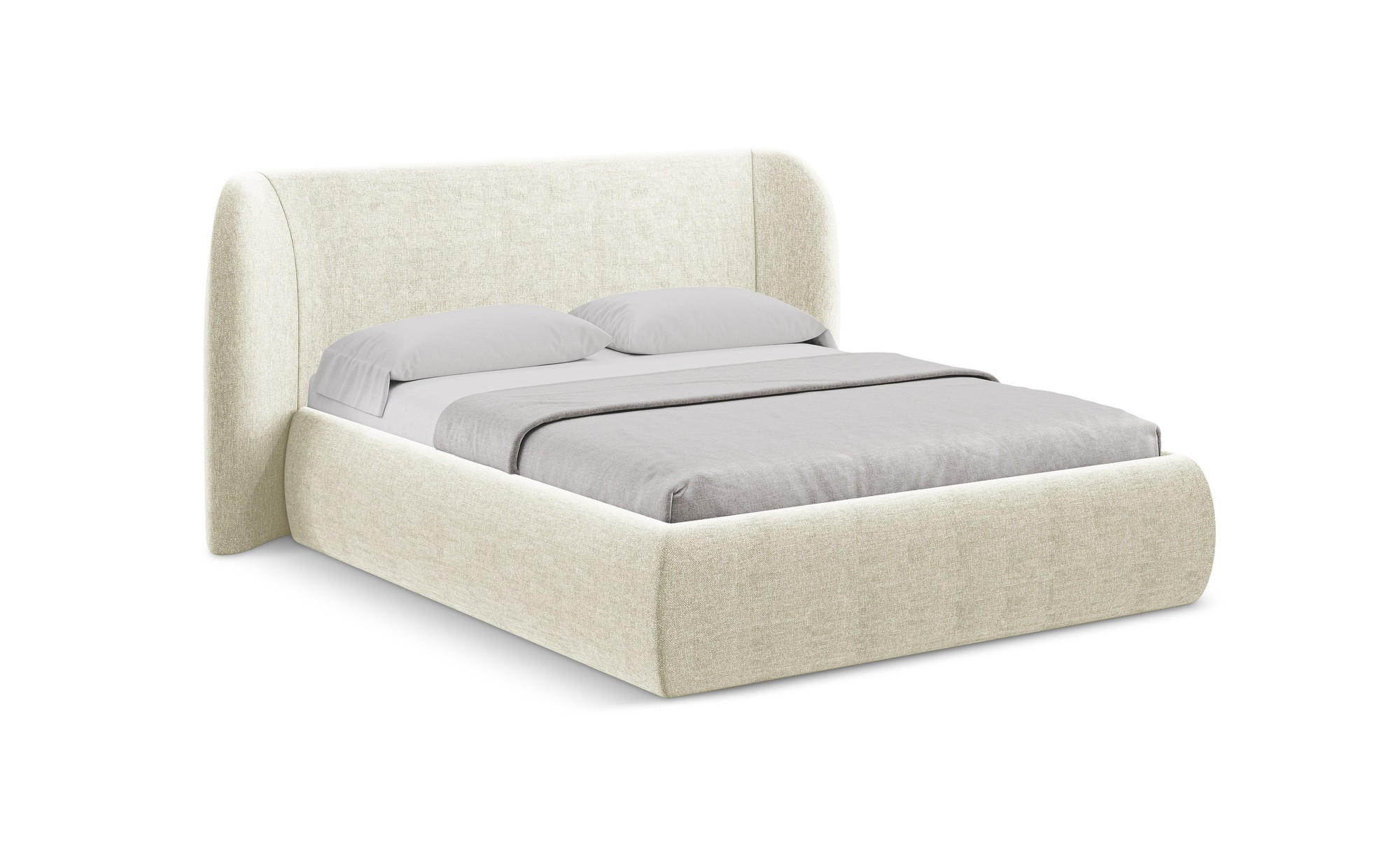 POLSTERBETT mit Bettkasten und Lattenrost 210x215 Beige - Beige/Schwarz, Kunststoff/Textil (160/200cm) - Makamii