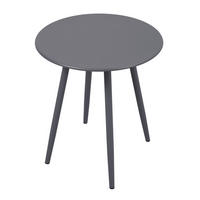 BEISTELLTISCH Blackburn - Bistrotisch aus Stahl rund, Oberfläche hellgrau pulverbeschichtet. BxTxH: 45x45x50 cm - Grau, Metall (45/45/50cm) - TPFGarden