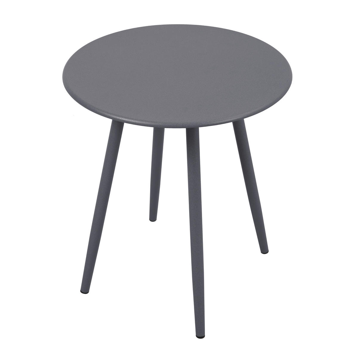 BEISTELLTISCH Blackburn - Bistrotisch aus Stahl rund, Oberfläche hellgrau pulverbeschichtet. BxTxH: 45x45x50 cm - Grau, Metall (45/45/50cm) - TPFGarden