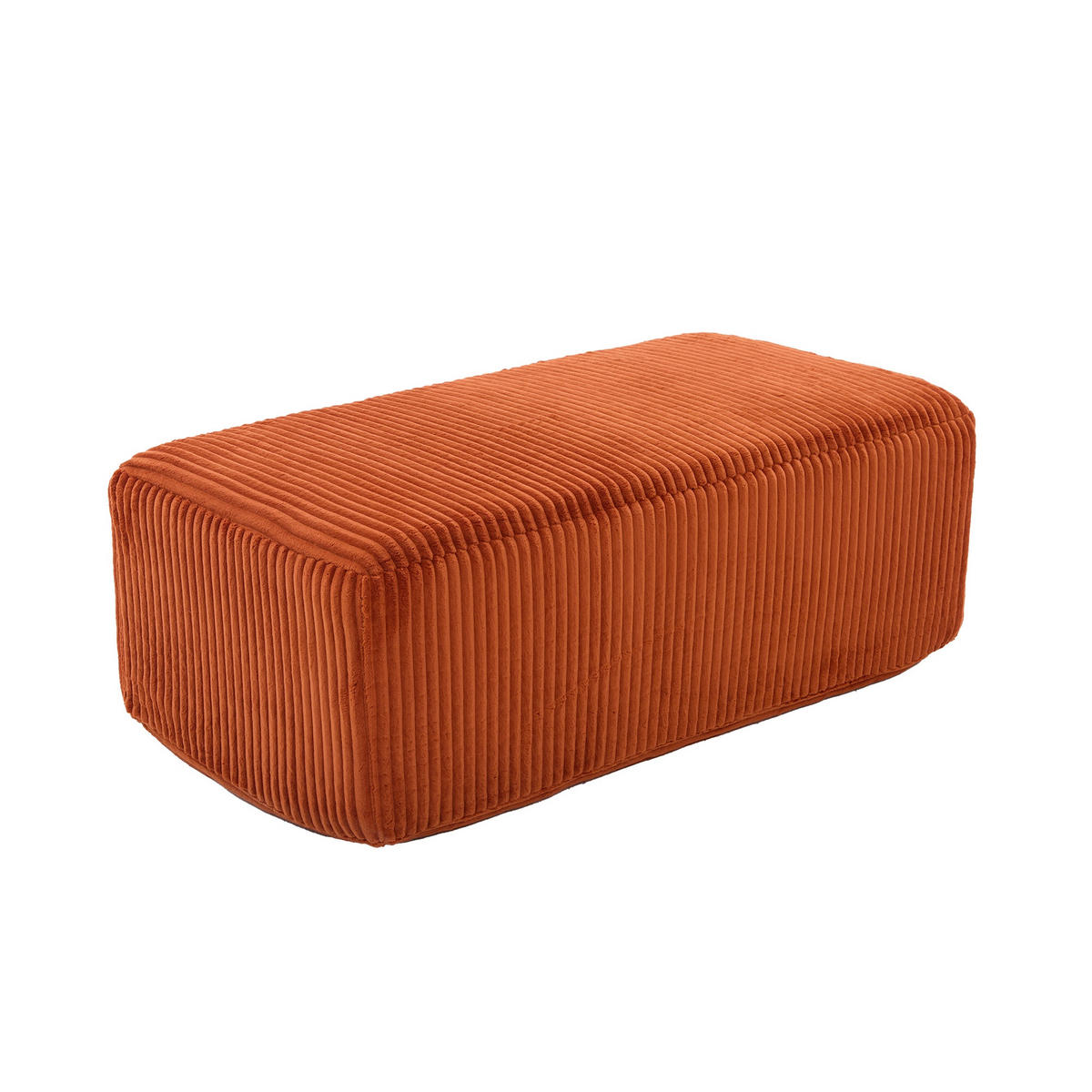 RELAXSESSELSET Übergroßer Loungesesselmit Fußhocker,Cord,Orange - Orange, Textil (110/87/147cm) - LVHOM