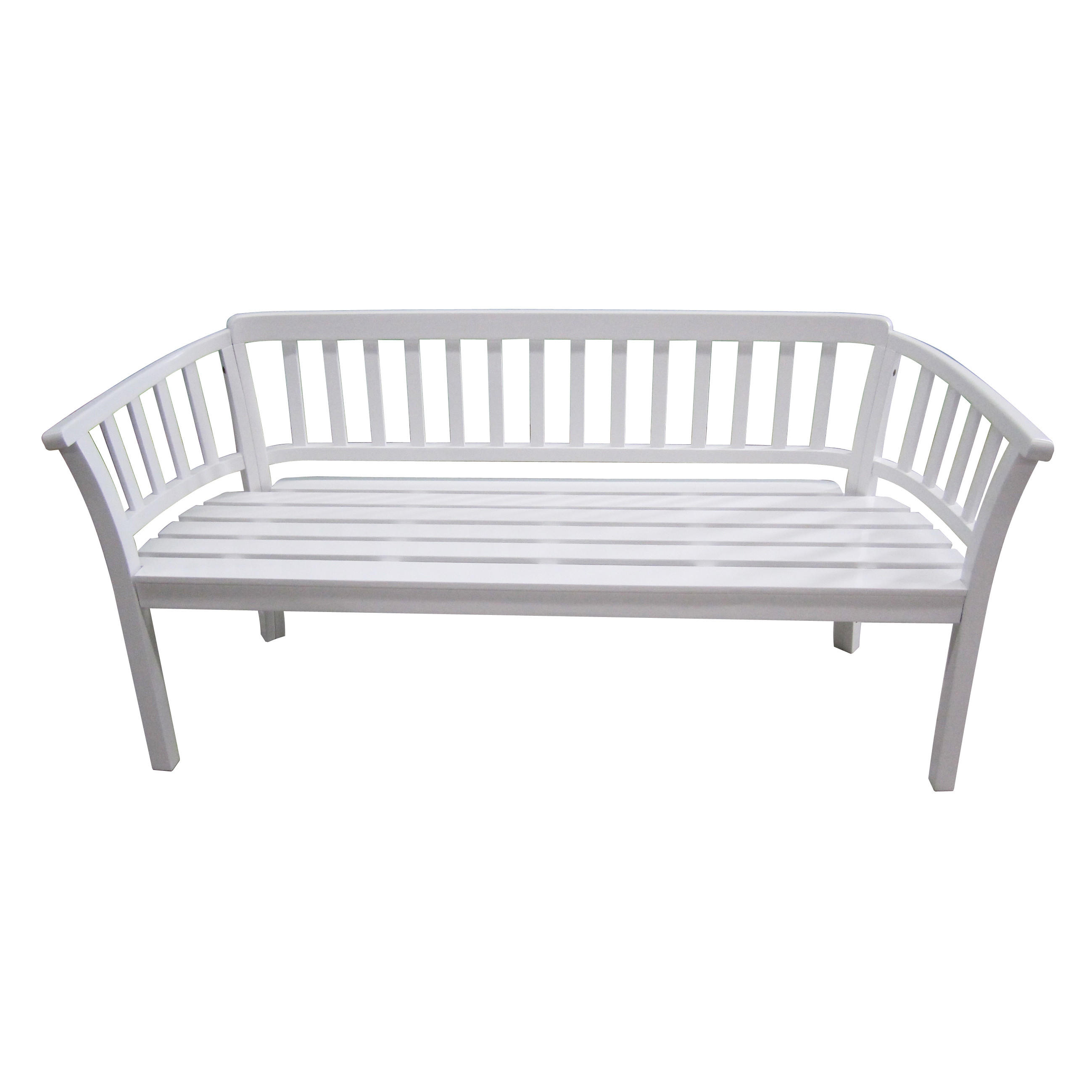 GARTENBANK Veronica 2er Sitz weiß gewischt - Weiß, Holz (54/80/122cm) - Sedex