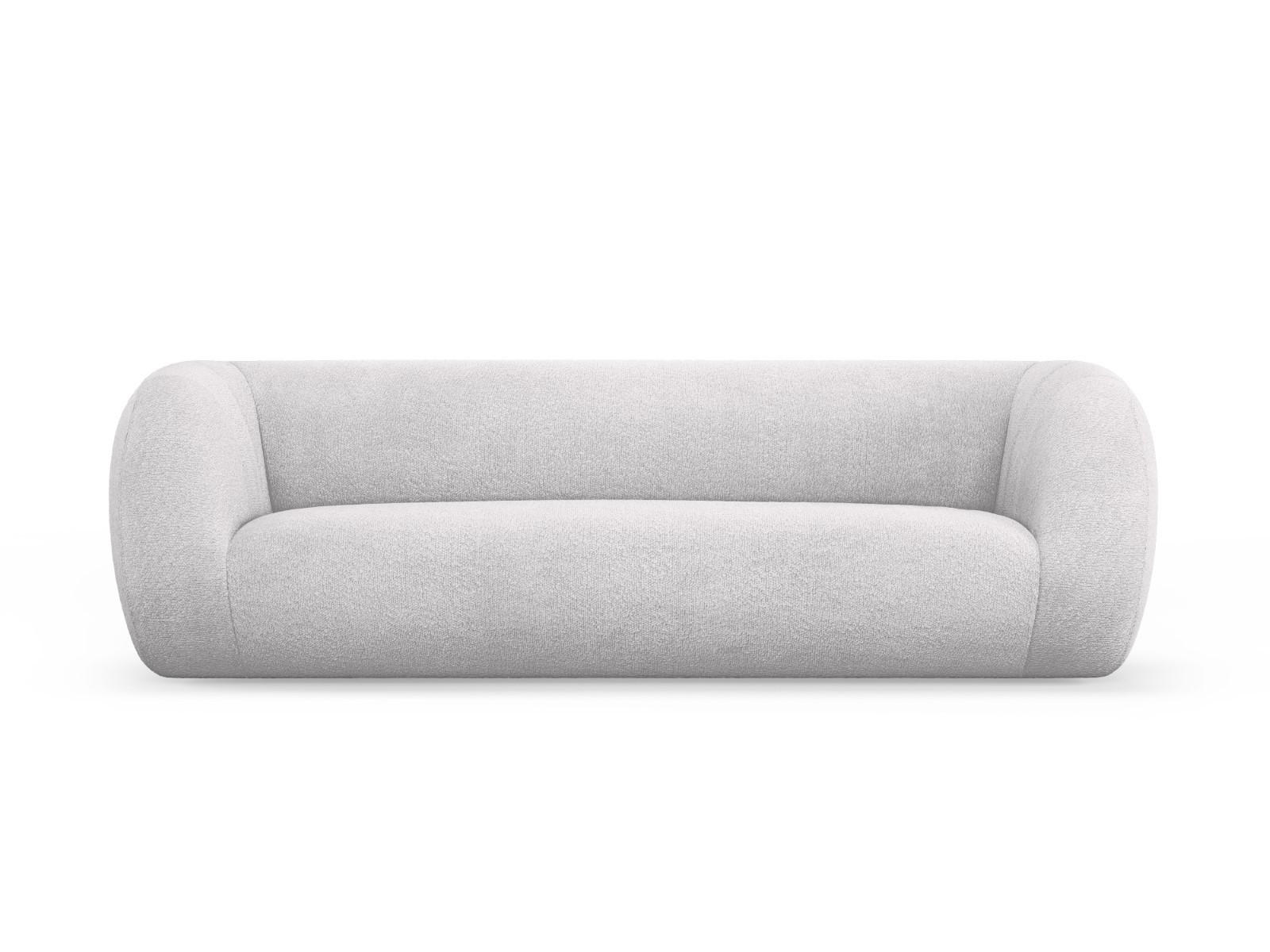 SOFA Essen aus Boucle hellgrau 3 Sitzplätze - Hellgrau, Textil (95/86/230cm) - Cosmopolitan Design