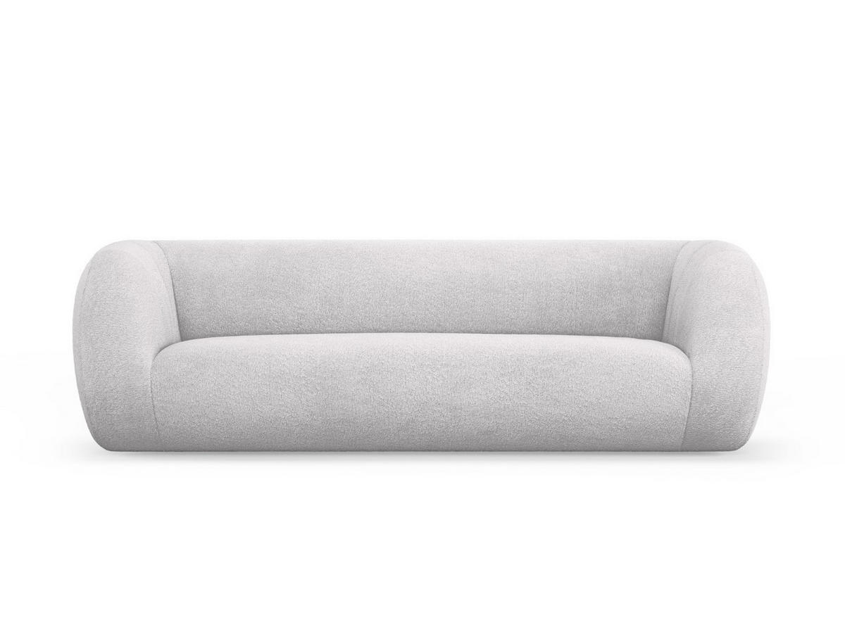 SOFA Essen aus Boucle hellgrau 3 Sitzplätze - Hellgrau, Textil (95/86/230cm) - Cosmopolitan Design