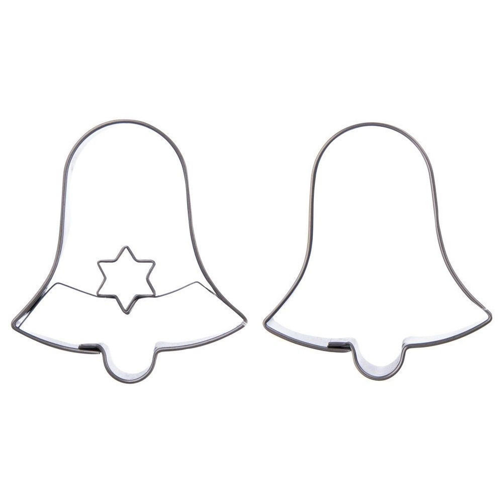 AUSSTECHFORM-SET Glocken 2-teilig Silber - Silberfarben, Metall (3.8/1.5/4.6cm) - Orion 