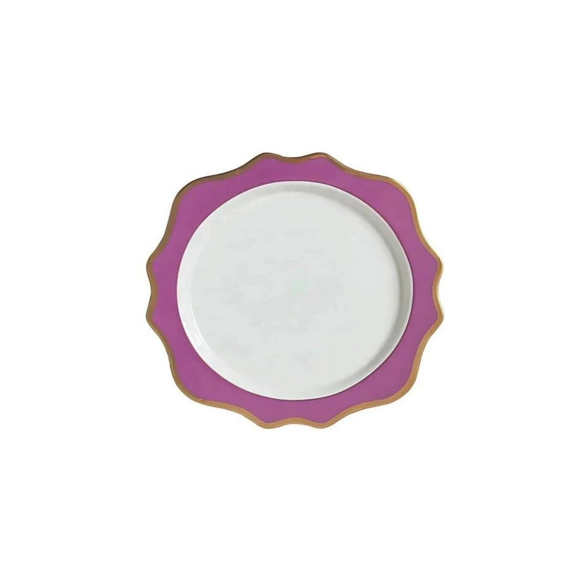 TELLERSET Lila Goldrand Bone China Lila Gold 4tlg Ø30 Ø27 Ø20 Ø16 cm - Weiß Hochglanz/Lila, Keramik (30/2/2cm) - Quality Elegance