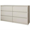 KOMMODE Look 120 cm mit sechs Schubladen, kaschmir - Kaschmir, Holzwerkstoff (120/71/33cm) - Beautysofa