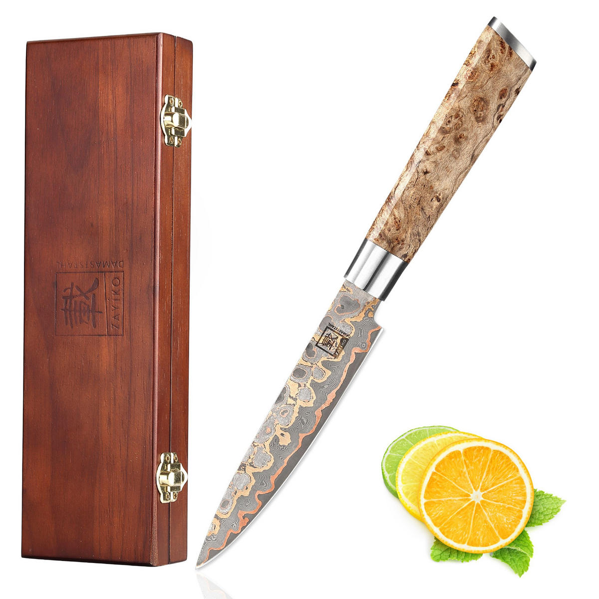 ALLZWECKMESSER 14 cm - Ahornfarben, Holz/Metall (25cm) - Zayiko