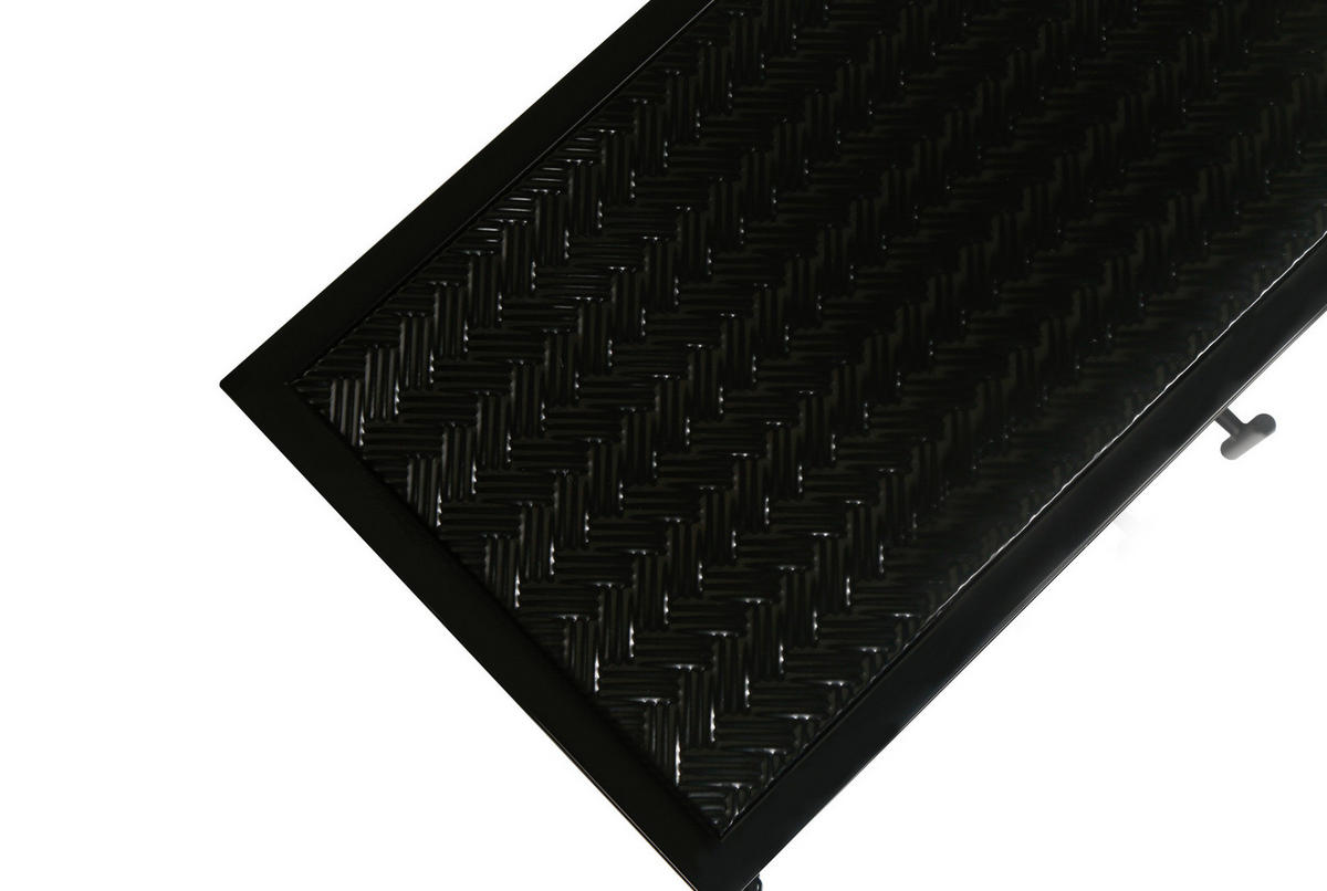 KÜCHENOBERSCHRANK 60/23/70 cm aus Metall und Glas mit 3-stufigem Stauraum Schwarz - Schwarz, Holzwerkstoff (70/60/23cm) - Modenvie