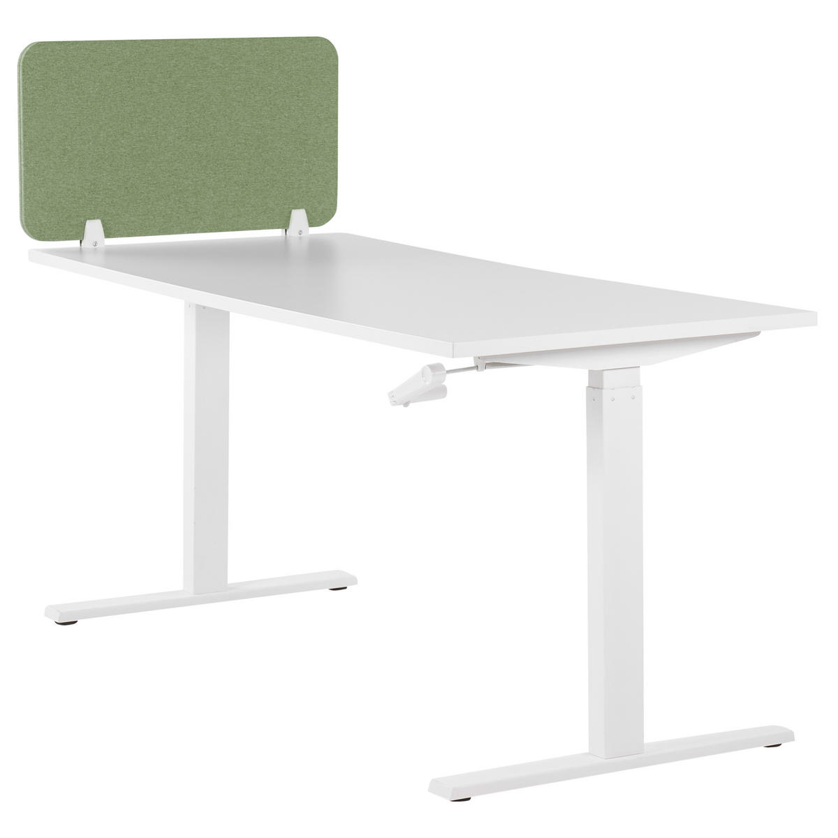SCHREIBTISCHTRENNWAND 72 x 40 cm Hellgrün Wally - Grün, Textil (72/40/2cm) - Beliani