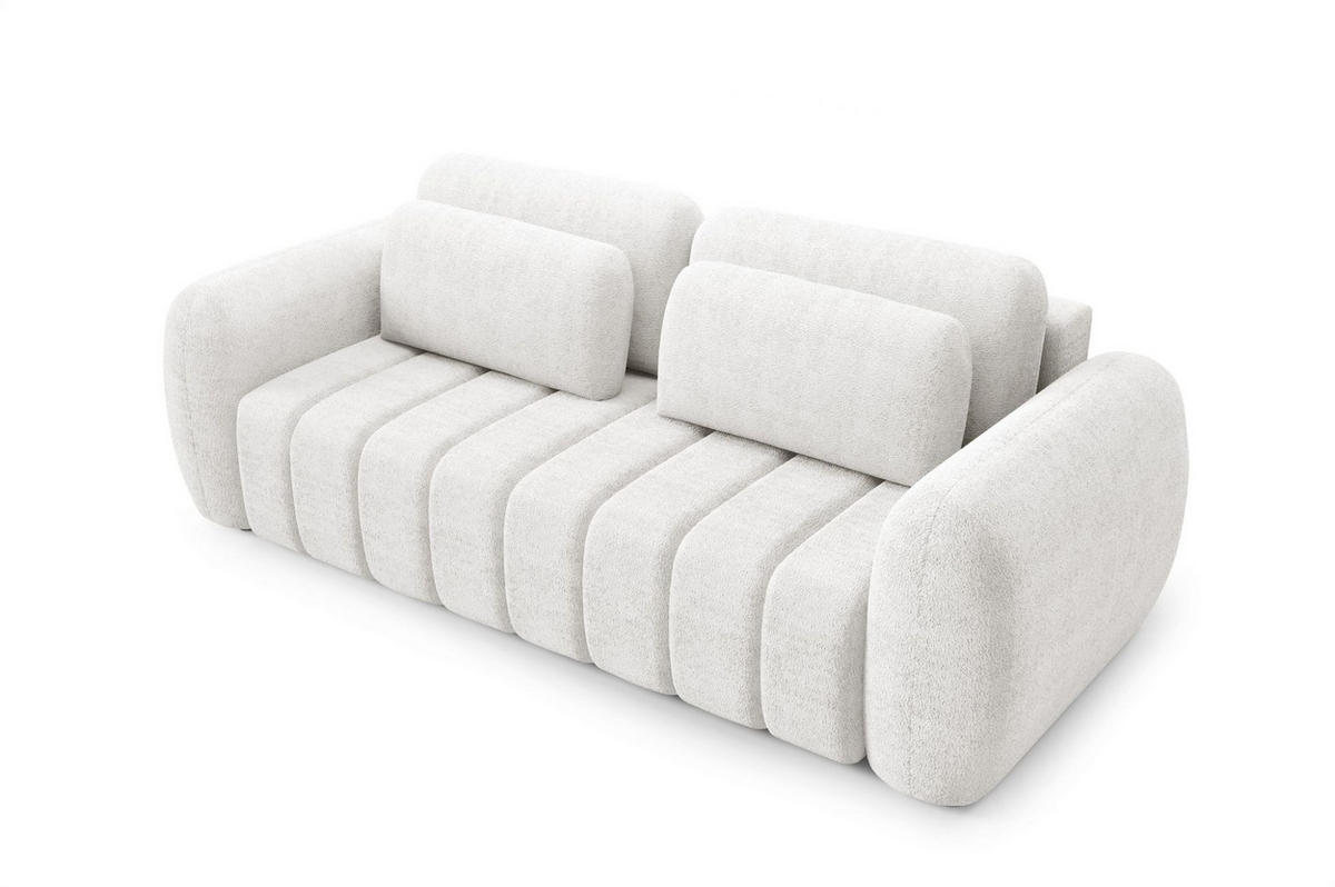 SCHLAFSOFA Caria - Weiß, Holzwerkstoff/Textil (266/95/110cm) - Fun Möbel