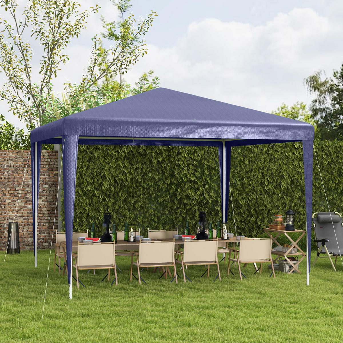 PAVILLON Blau 1 Stück - Blau, Metall (293/252/293cm) - GiPP