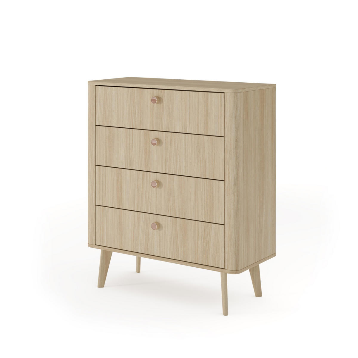 SIDEBOARD CHIARO 88,2/103,2/38cm mit 4 Schubladen Türen Eichefarben - Eichefarben, Holzwerkstoff (88.2/103.2/38cm) - MASSENO