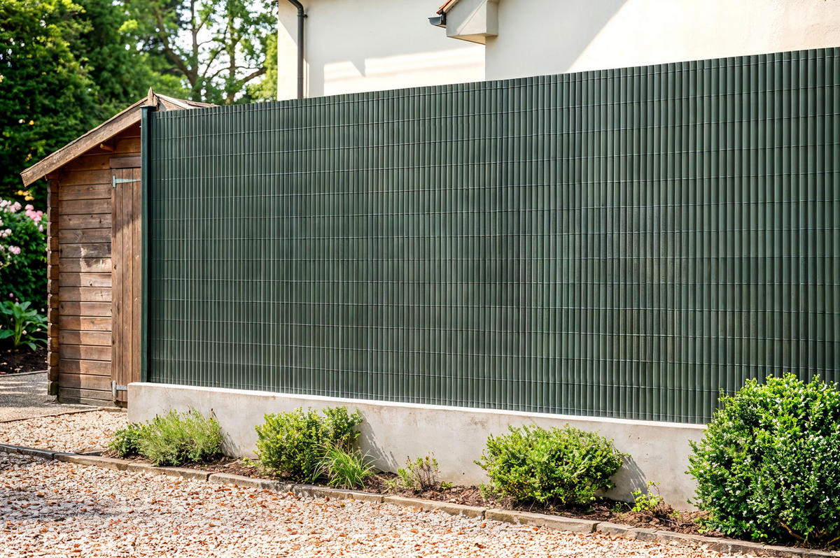 PVC Sichtschutzmatte VISO doppelseitig 5m x 1,5m Grün - Grün, Metall (500/150cm) - Casanoov
