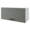 KLAPPHÄNGESCHRANK Kvantum W4B/80-AV Dust Grey Matt / Weiß Matt 80 / 32,5 / 36cm - Weiß/Grau, Holz/Holzwerkstoff (80/36/32.5cm) - Feldmann-Wohnen
