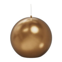 KUGELKERZEN Gold Ø 6 cm, 16 Stück - Goldfarben, Paraffin (6/6/6cm) - Wiedemann Kerzen