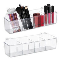 2XSCHRANKTÜR-ORGANIZER - Transparent, Kunststoff (12.5/38/10cm) - Relaxdays