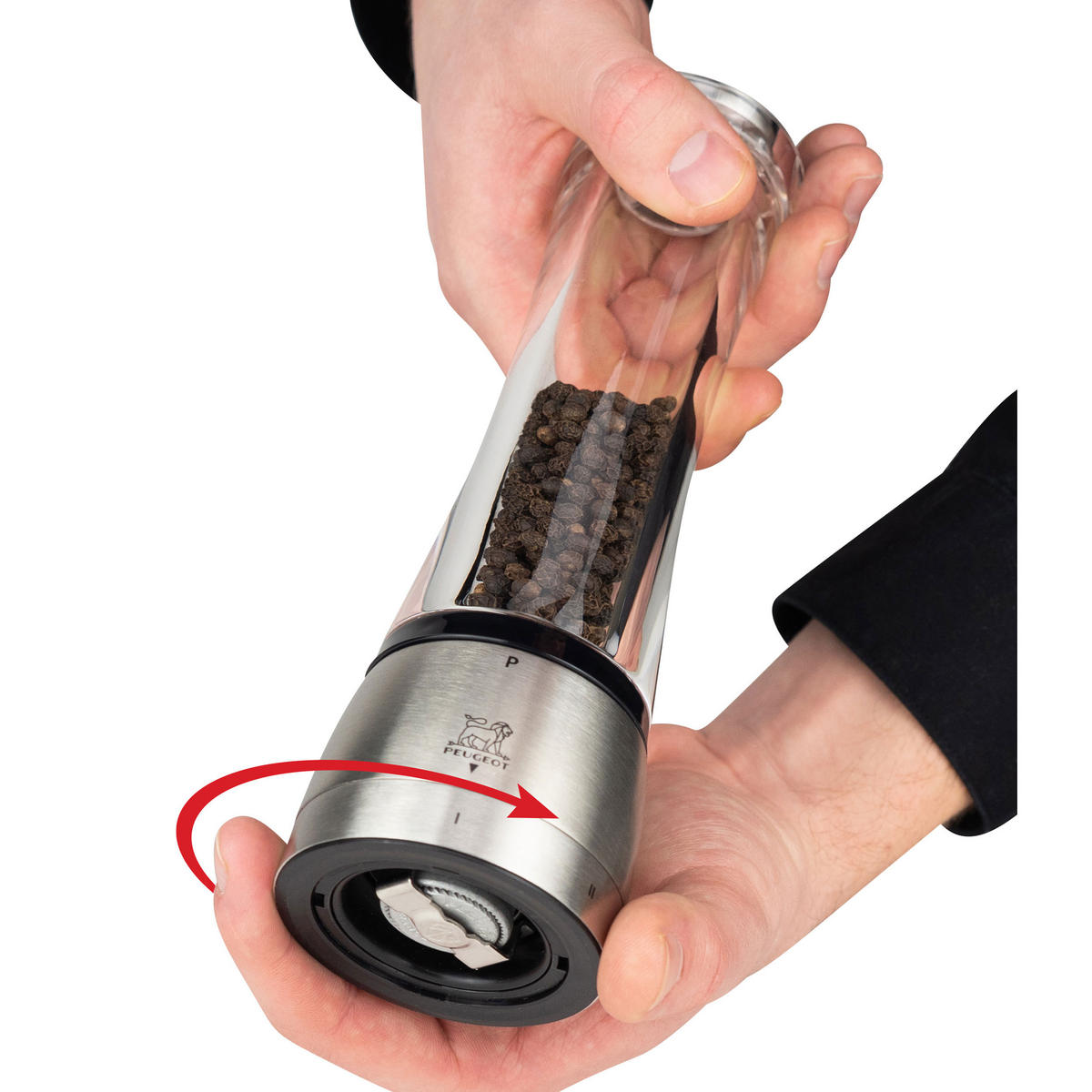 PFEFFERMÜHLE Daman uSelect 21cm Acryl Stahlmahlwerk - Transparent, Kunststoff (6.5/21/6.5cm) - PEUGEOT