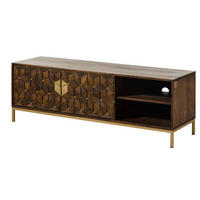 TV-BOARD Mango 145x45x50 braun geölt DIAMOND #206 - Braun, Holz (145/50/45cm) - Massivmoebel24