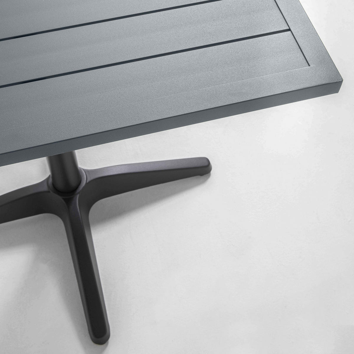TISCHPLATTE, Grau - Grau, Metall (70/70/3cm) - Oviala