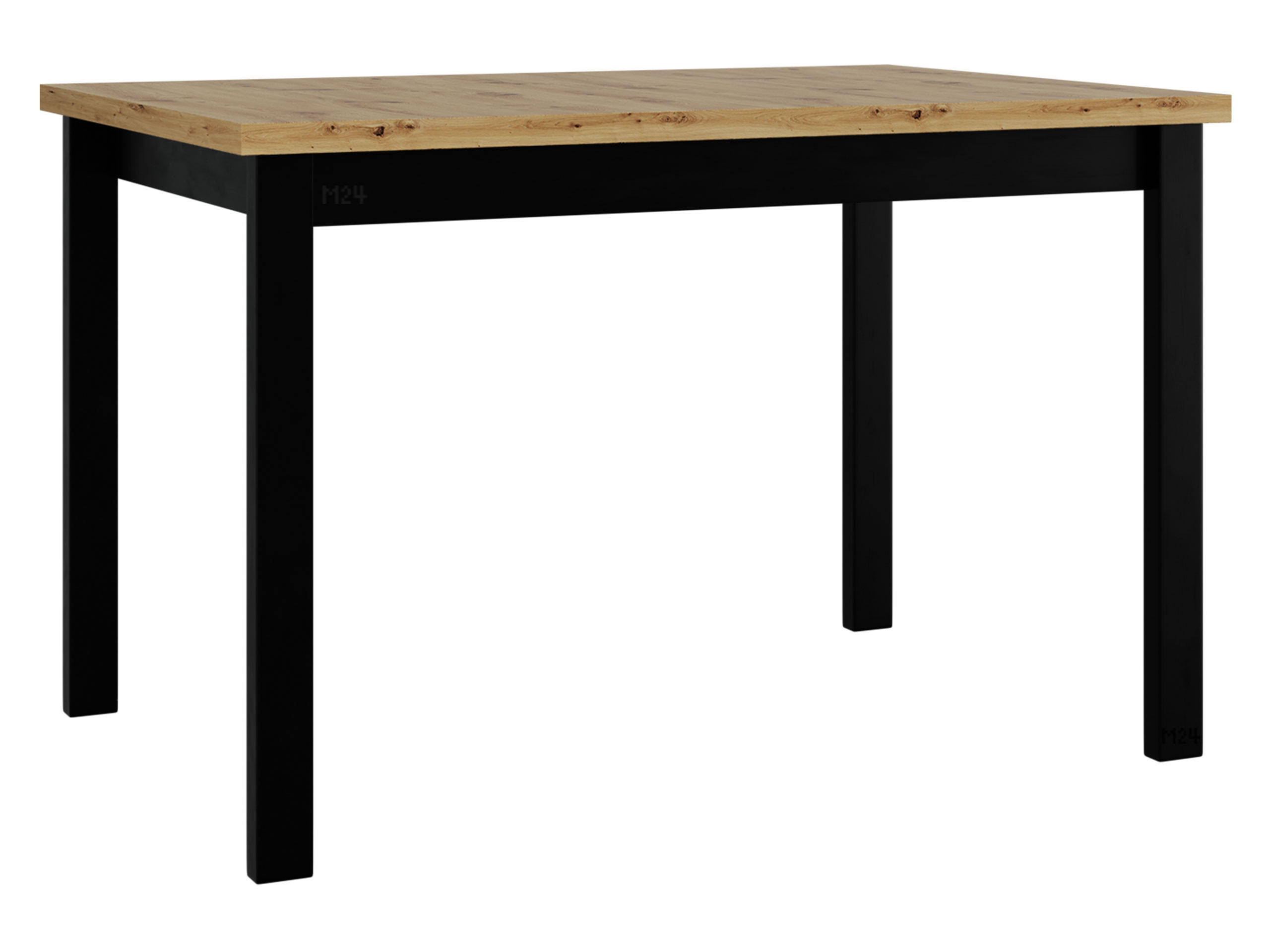 ESSTISCH Alba I S - Schwarz/Eiche Artisan, Holz/Holzwerkstoff (80/120/78cm) - MIRJAN24