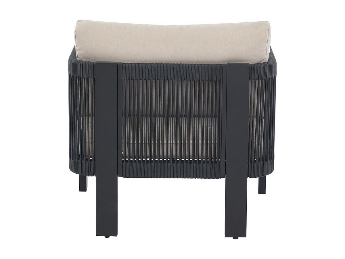 GARTENSESSEL - 2 -Sitzer - Aluminium - schwarz - HELYSI - Schwarz, Metall (76/66/74cm) - Vente-Unique