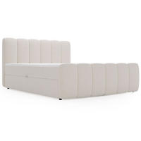 BOXBETT Cloud 180x200 Bouclé-Stoff Creme - Creme, Holz/Textil (180/200cm) - Graingold