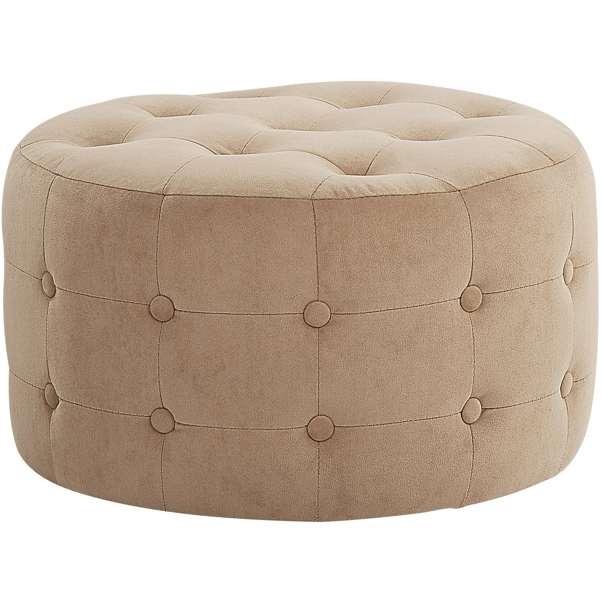 POUF Tampa 55/55/30 cm - Beige, Textil (55/30/55cm) - Beliani